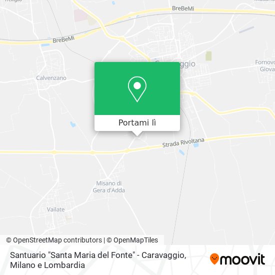 Mappa Santuario "Santa Maria del Fonte" - Caravaggio