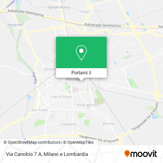Mappa Via Canobio  7 A