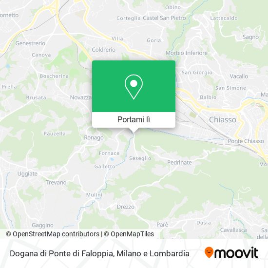 Mappa Dogana di Ponte di Faloppia