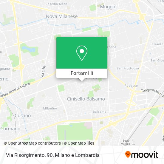 Mappa Via Risorgimento, 90
