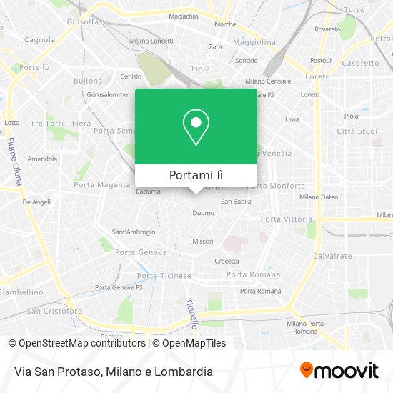 Mappa Via San Protaso