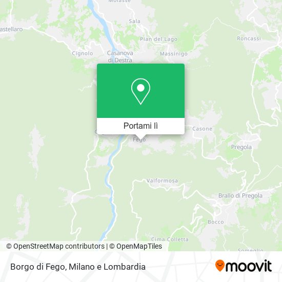 Mappa Borgo di Fego