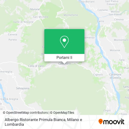 Mappa Albergo Ristorante Primula Bianca