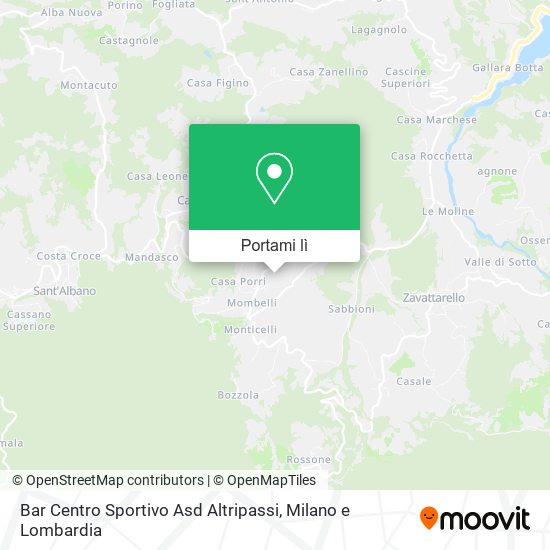 Mappa Bar Centro Sportivo Asd Altripassi