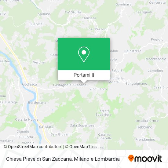 Mappa Chiesa Pieve di San Zaccaria