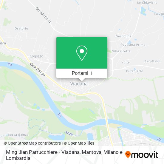 Mappa Ming Jian Parrucchiere - Viadana, Mantova