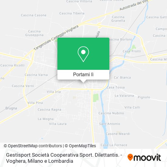 Mappa Gestisport Società Cooperativa Sport. Dilettantis. - Voghera