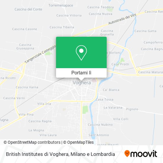 Mappa British Institutes di Voghera