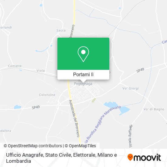 Mappa Ufficio Anagrafe, Stato Civile, Elettorale