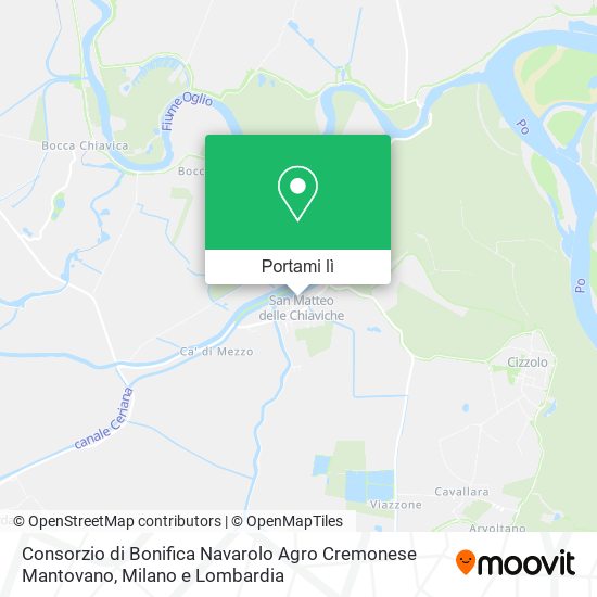 Mappa Consorzio di Bonifica Navarolo Agro Cremonese Mantovano