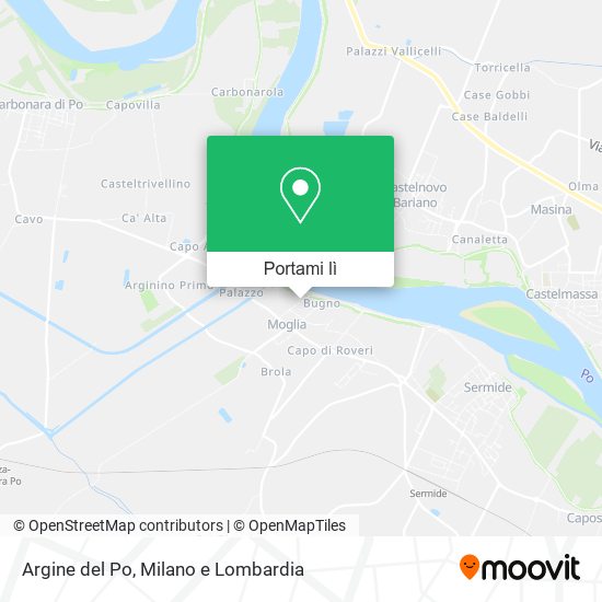 Mappa Argine del Po