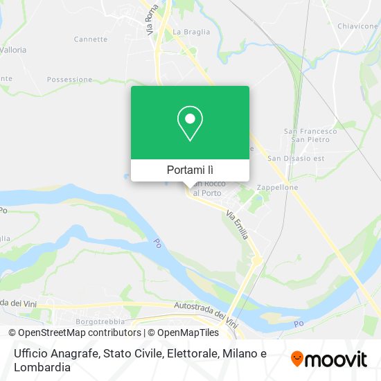 Mappa Ufficio Anagrafe, Stato Civile, Elettorale