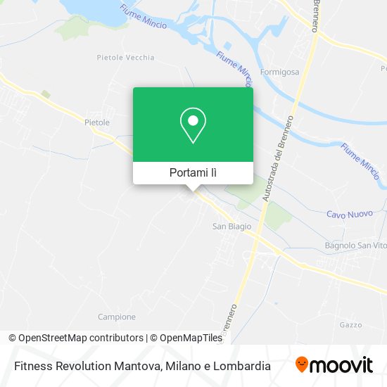 Mappa Fitness Revolution Mantova