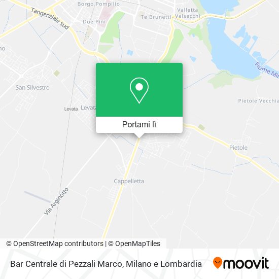 Mappa Bar Centrale di Pezzali Marco