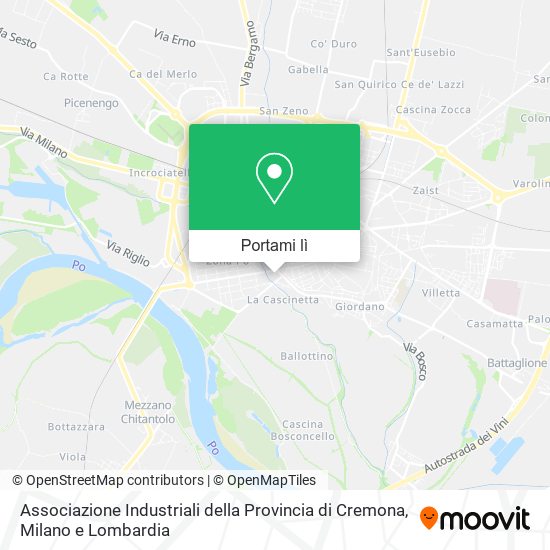 Mappa Associazione Industriali della Provincia di Cremona