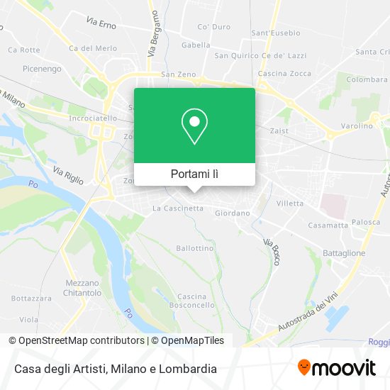Mappa Casa degli Artisti