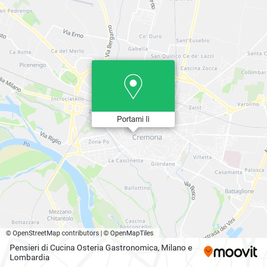 Mappa Pensieri di Cucina Osteria Gastronomica