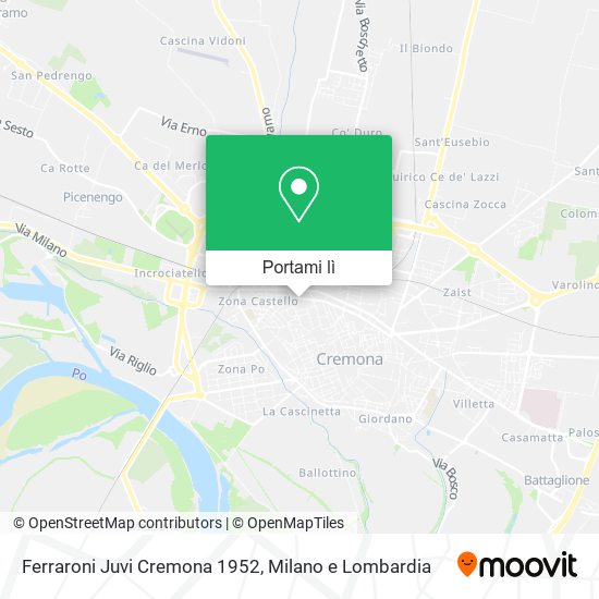 Mappa Ferraroni Juvi Cremona 1952