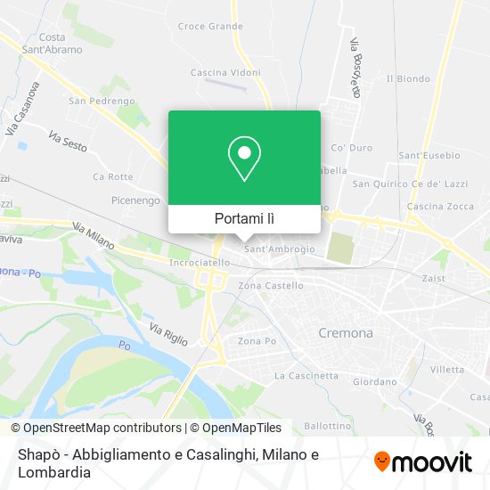 Mappa Shapò - Abbigliamento e Casalinghi