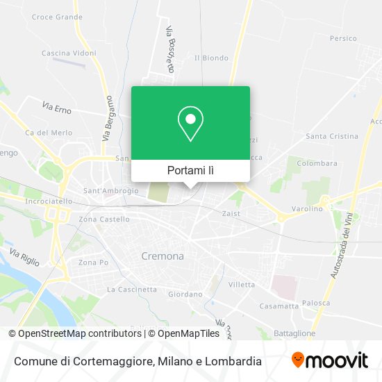 Mappa Comune di Cortemaggiore