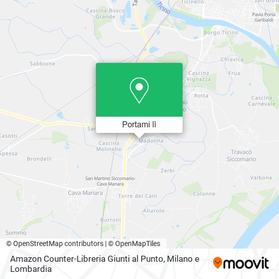 Mappa Amazon Counter-Libreria Giunti al Punto