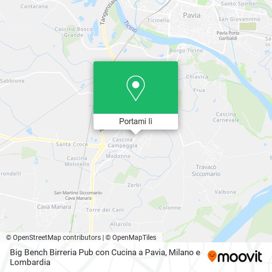 Mappa Big Bench Birreria Pub con Cucina a Pavia