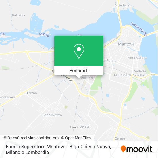 Mappa Famila Superstore Mantova - B.go Chiesa Nuova