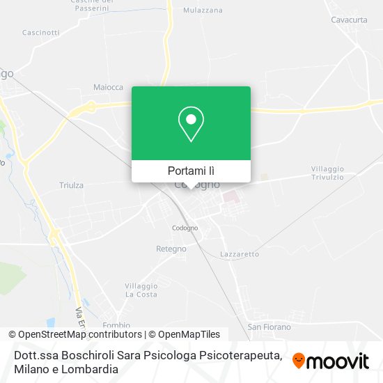 Mappa Dott.ssa Boschiroli Sara Psicologa Psicoterapeuta