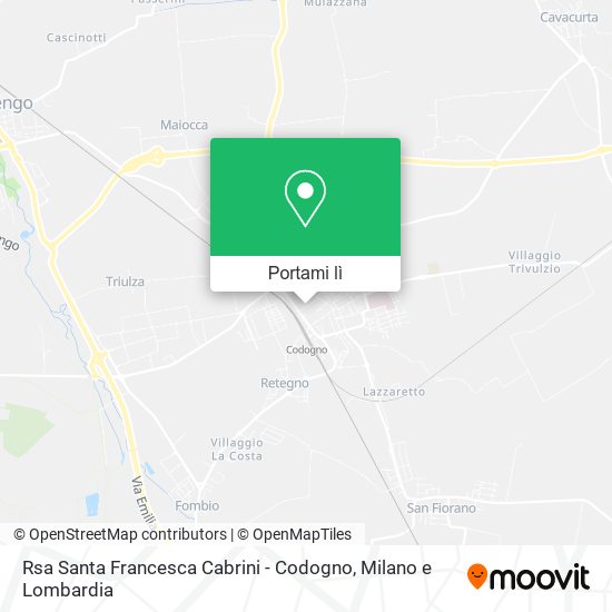 Mappa Rsa Santa Francesca Cabrini - Codogno