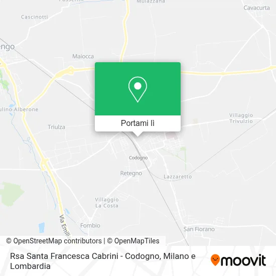 Mappa Rsa Santa Francesca Cabrini - Codogno