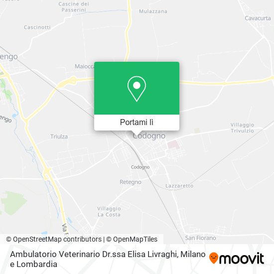 Mappa Ambulatorio Veterinario Dr.ssa Elisa Livraghi