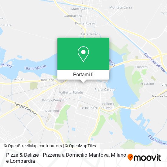Mappa Pizze & Delizie - Pizzeria a Domicilio Mantova