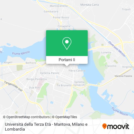 Mappa Università della Terza Età - Mantova