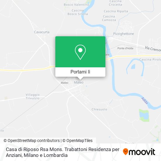 Mappa Casa di Riposo Rsa Mons. Trabattoni Residenza per Anziani