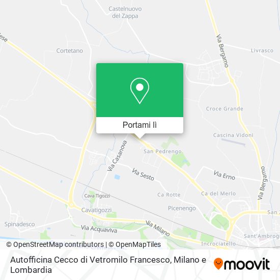 Mappa Autofficina Cecco di Vetromilo Francesco