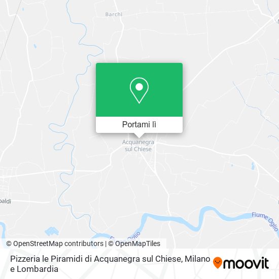 Mappa Pizzeria le Piramidi di Acquanegra sul Chiese