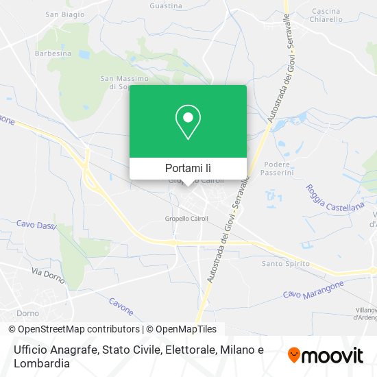 Mappa Ufficio Anagrafe, Stato Civile, Elettorale