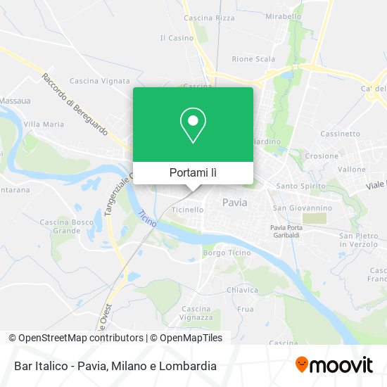Mappa Bar Italico - Pavia