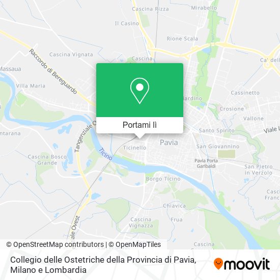 Mappa Collegio delle Ostetriche della Provincia di Pavia