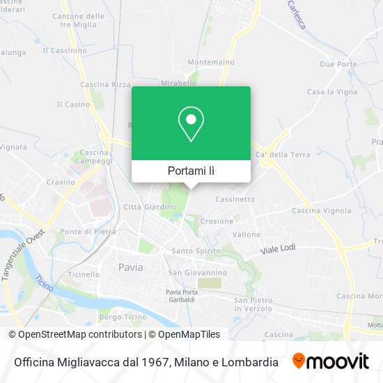 Mappa Officina Migliavacca dal 1967