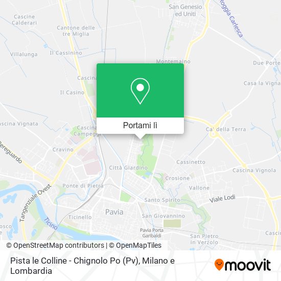 Mappa Pista le Colline - Chignolo Po (Pv)