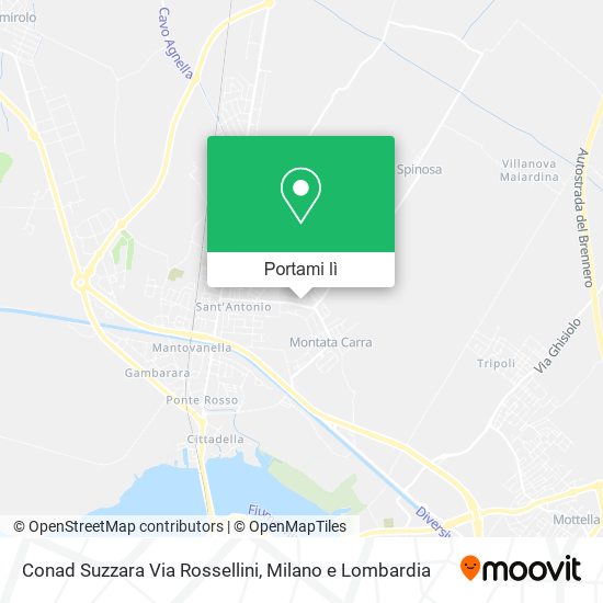 Mappa Conad Suzzara Via Rossellini
