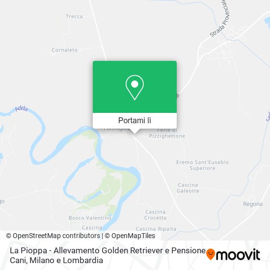 Mappa La Pioppa - Allevamento Golden Retriever e Pensione Cani