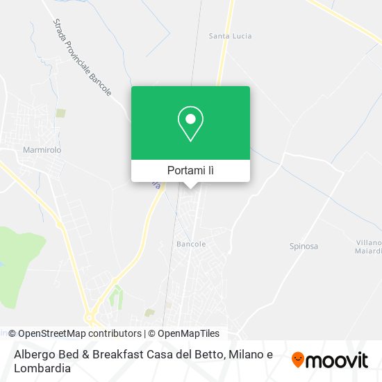 Mappa Albergo Bed & Breakfast Casa del Betto