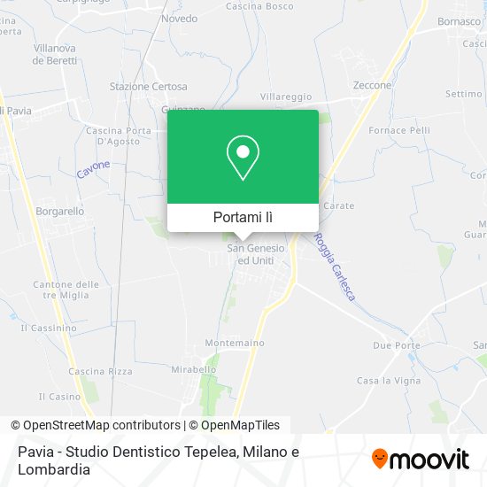 Mappa Pavia - Studio Dentistico Tepelea