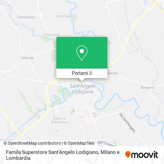 Mappa Famila Superstore Sant'Angelo Lodigiano