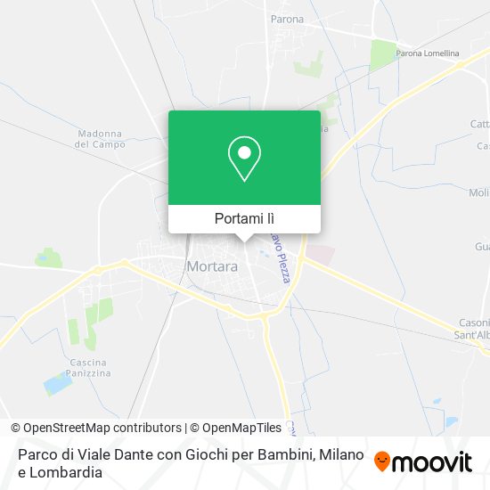 Mappa Parco di Viale Dante con Giochi per Bambini