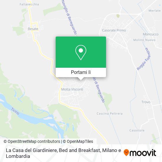 Mappa La Casa del Giardiniere, Bed and Breakfast