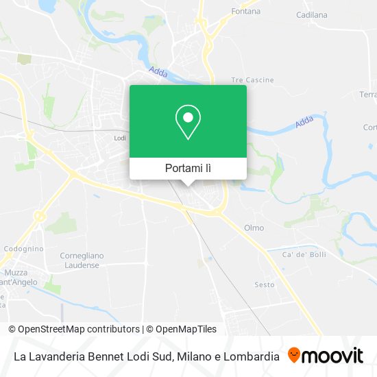 Mappa La Lavanderia Bennet Lodi Sud