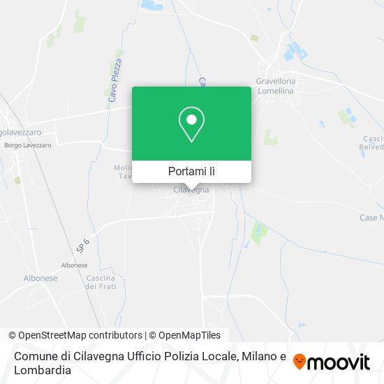 Mappa Comune di Cilavegna Ufficio Polizia Locale